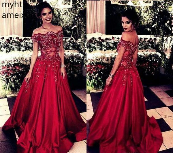 

2019 new arrival off shoulder big red long evening dresses robe formal women party gowns plus size custom made event dress, White;black