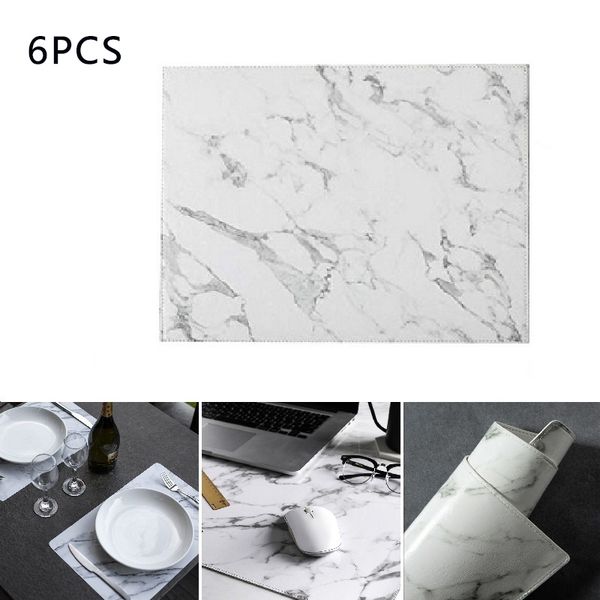 

hifuar stripe pu place mat kitchen tableware pad diy wedding party decorative mat table marble pattern dishware coasters