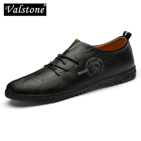 

valstone men moccasins shoes leather casual shoes split leather soft footwear for men causal flats oxford low oxfords, Black