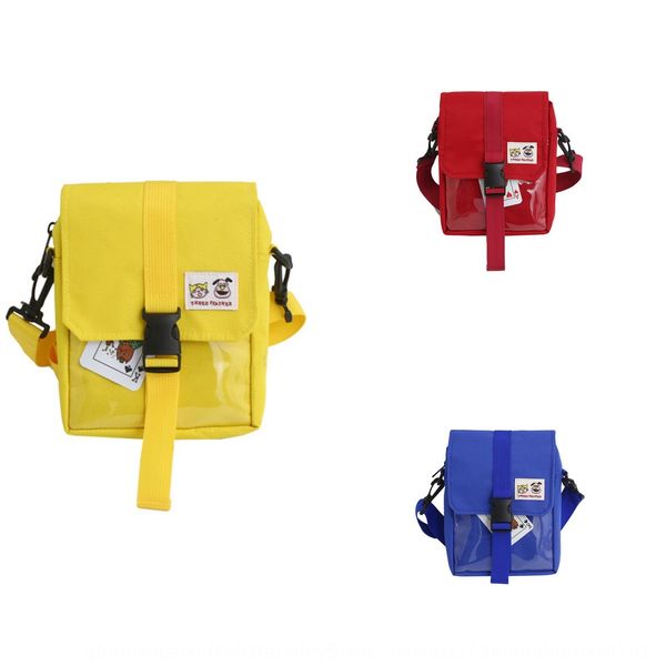 

2019 style oxford cloth single bag oxford cloth shoulder bag shoulder diagonal backpack leisure transparent pocket backpack, White
