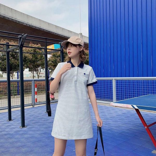 

women designer t shirt dresses fashion summer luxury polo dresses brand womens designer dress brief letter printed womens clothing, Black;pink