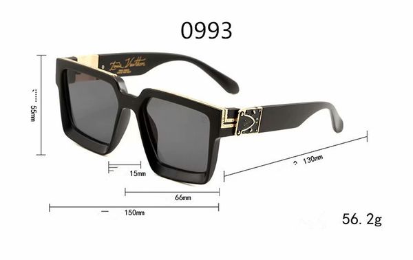

2020 luxury миллионер очки для мужчин полного кадра урожая дизайнер 1165 1,1 солнцезащитных очков для мужчин блестящего золото logo горячего, White;black