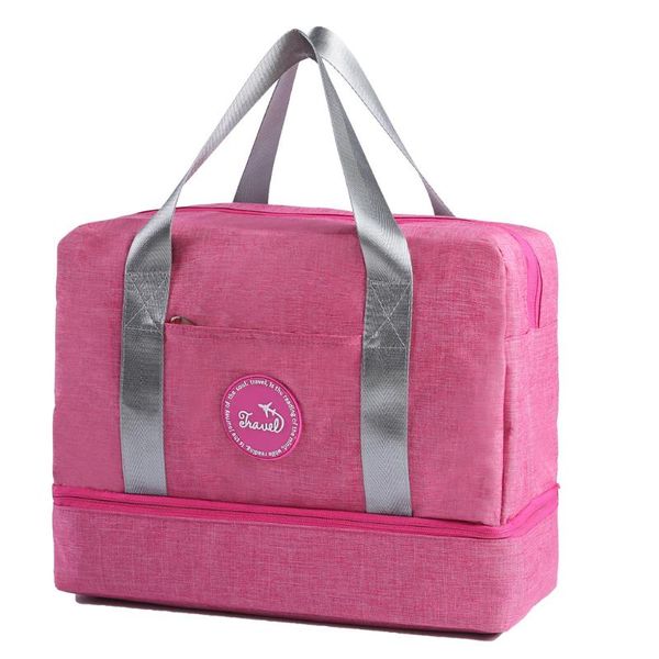 

solid color cation separation leisure storage bag exquisite girls original casual handbag elegant sports swimming bag