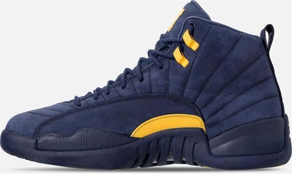 

2020 est 12 rtr michigan nrg psny men basketball shoes authentic collego navy amarillo bq3180 -407 real carbon fiber sneakers with box, Black