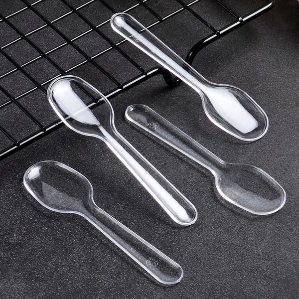 

gel more disposable transparent plastic spoon dessert ice cream scoop party cake small spoon 10000 only