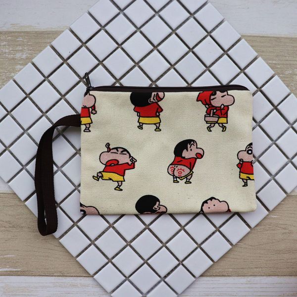 

ivyye crayon shin chan fashion anime cosmetic bags canvas cartoon soft purses coins pouch card key bags kid girl gifts new