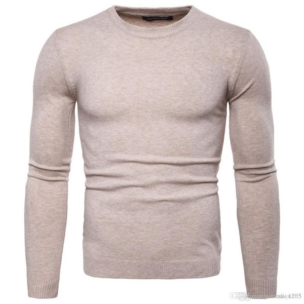

slim fit pullover sweater men' fashion with long sleeve crew neck cashmere blend knitted winter mens clothing for sal, White;black