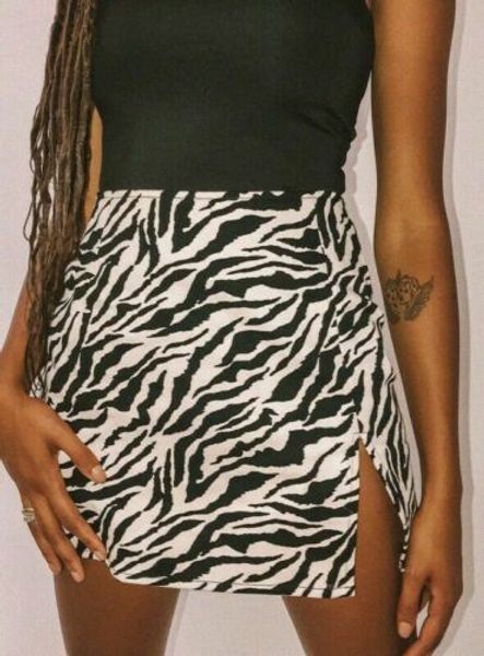 

sexy lady женщины leopard snake печати stretch высокой талией эластичный бинт bodycon mini short юбка-карандаш клуб юбки, Black