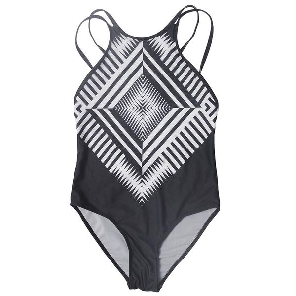 

women halter bikini bathing suit backless summer vacation bodysuit one piece swimsuit swimwear beachwear, Black;white