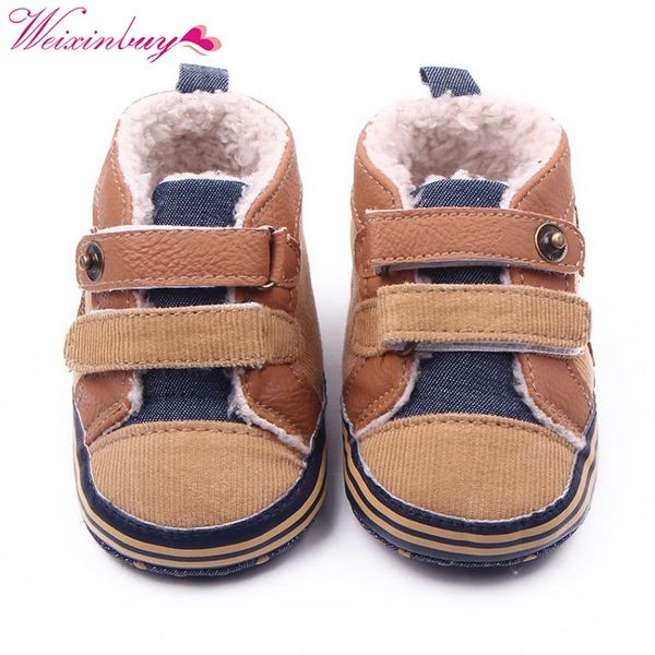 

fashion winter newborn warm first shoes infants antislip walker baby boys boots children's