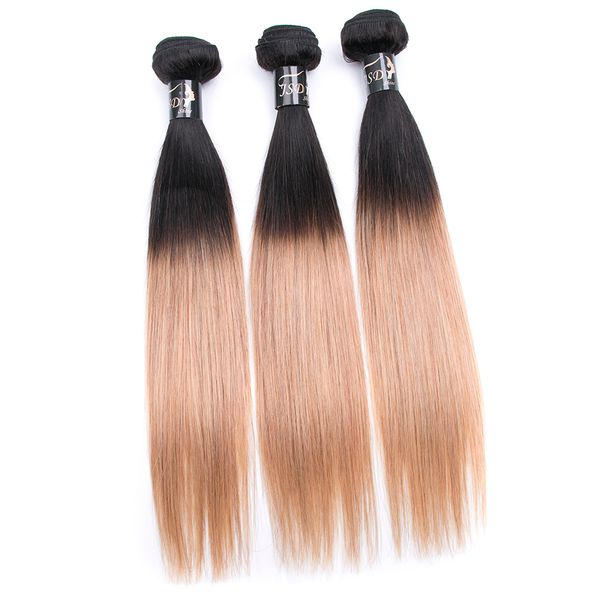 

hotselling бразильский human плетение волос non remy цвет волос straight 3шт человеческих волос бесплатная доставка, Black