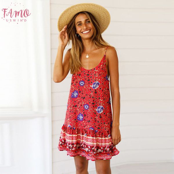 

summer strapless floral print dress a line casual loose beach holiday backless women boho party sundress ruffle beach short mini dress, Black;gray
