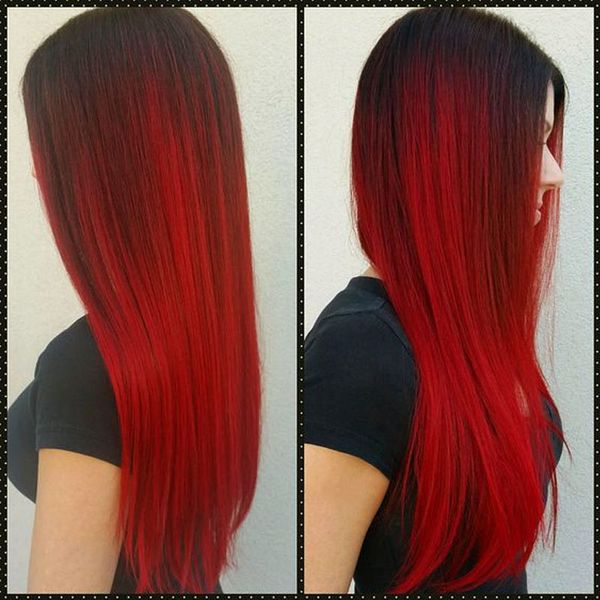 9a Ombre Virgin Hair Bundles Brazilian Straight Human Hair Weave