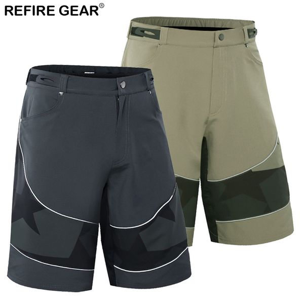 

refire gear summer outdoor sport shorts men quick dry hiking joggers cycling shorts lightweight breathable beach climbing, Brown;gray