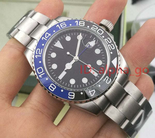 

2019 new gmt ceramic bezel men mechanical tainle teel automatic 2813 movement watch port batman watche wri twatche
