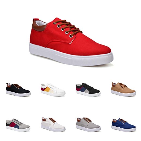 

men shoes no-brand canvas sports casual sneakers white black red grey khaki blue fashion shoes size 40-45 new style #46