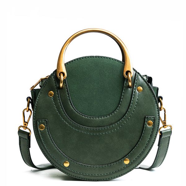 

fashion pu leather handbag mini shoulder crossbody bag small round package women's tote bag