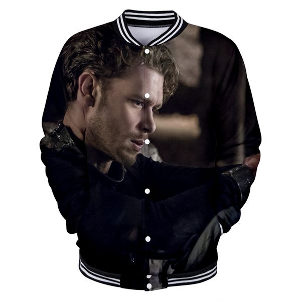 

niklaus mikaelson 3d 2019 new fashion casual baseball jacket women and men warm and comfortable kpops jacket print, Black;brown