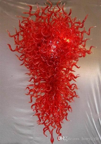 

murano glass large l home decorative chandeliers red color led hand blown glass art chandelier lighting