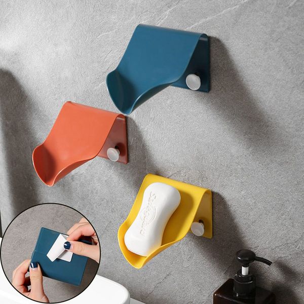 

bathroom shower soap storage box dish plate tray holder bathroom punching drain plastic box tray wall shelf soap holder