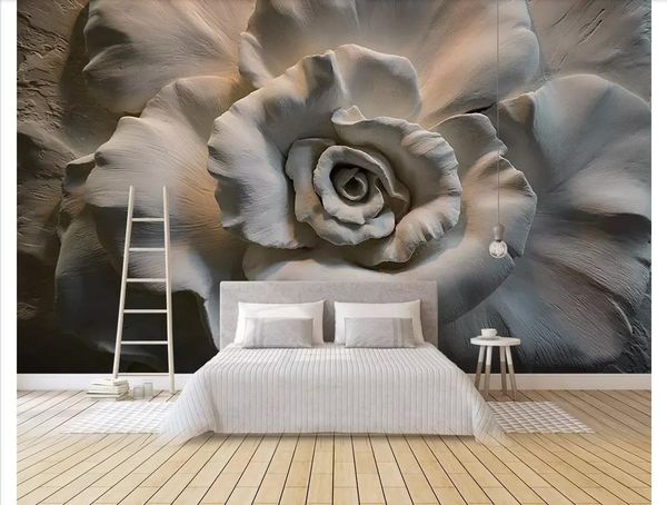 

papel de parede custom 3d p mural wall paper 3d embossed rose bedroom living room tv sofa background mural wallpaper for walls 3d