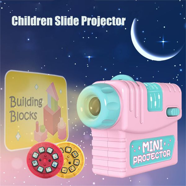 

kids slide projector children bedtime story tell flash cartoon slide projector early education toy child sleep light dropship