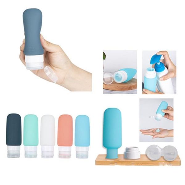 

мода 5color 3oz силиконовые бутылки герметичным силиконовые косметические путешествия размер туалетных принадлежностей контейнеры для ручног
