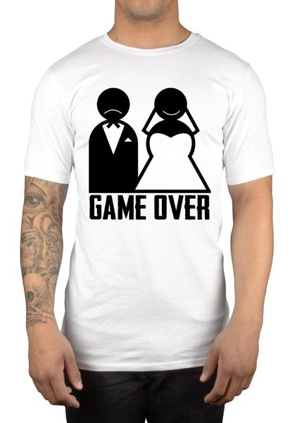 

game over graphic t-shirt just married great gift idea present, White;black