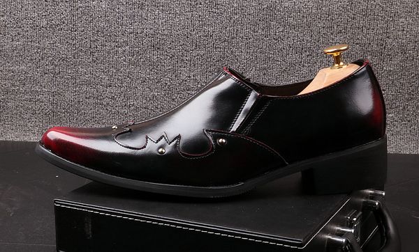 

men's fashion party wedding shoe pointed toe flats nightclub stage shoes loafers male british style wild breathable hair stylist, Black