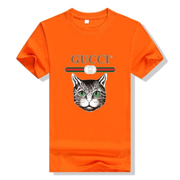 

mens designer t shirts summer brand cat pattern print shirt men women fashion style tees mens clothing, White;black