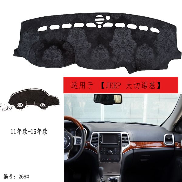 

tommia for grand cherokee 11-16 dashboard pad cover dash mat anti-sun velvet instrument