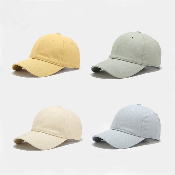 

2020 hat women female autumn and winter simple wild baseball cap japanese korean casual solid color cap male curved brim sun hat, Blue;gray