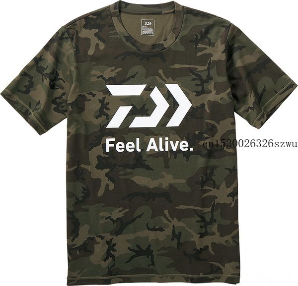 

daiwa dawa 2020 new t shirt quick-drying breathable fishing clothes printed short outdoor wear athletic & outdoor apparel sleeve fishing clo, Blue;black