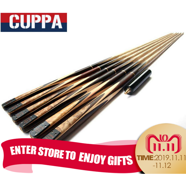 

cuppa 3 /4 snooker cues 9.8mm/11.5mm tips with extension professional handmade ash billiard kit stick china 2019