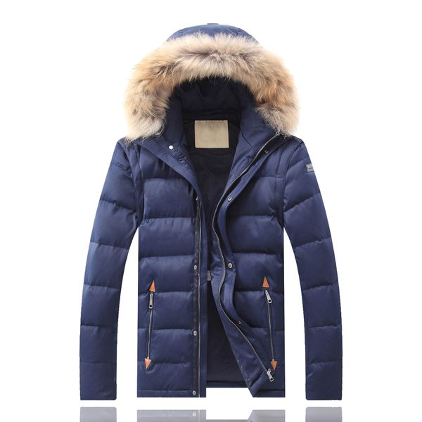 

mens winter jacket burberri men designer down jacket outdoor warm windproof winter coat letters plus velvet collar parka, Black