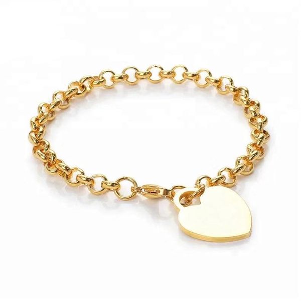 

ms. fashion stainless steel heart shaped pendant bracelet, reduced titanium steel circle bracelet, Black