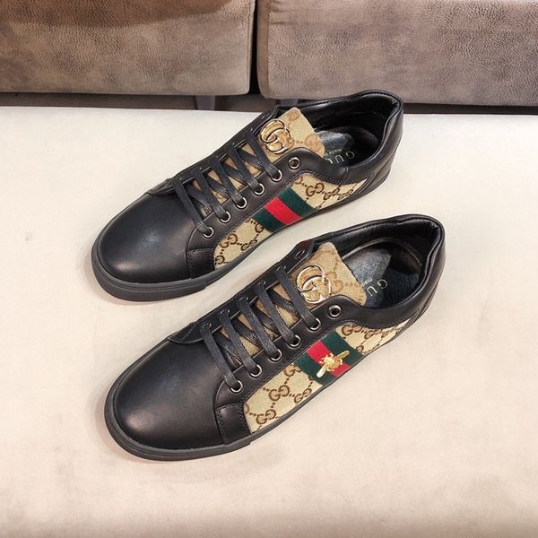 

ar1134 air-louis15 mens luxuries shoes with calfskin leather sneaker casual shoes fashion booties basketball shoes with box ing, Black