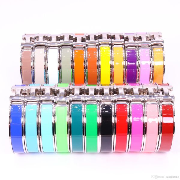 

hb sell stainless steel h letter fashion jewelry bangle have three colors choose