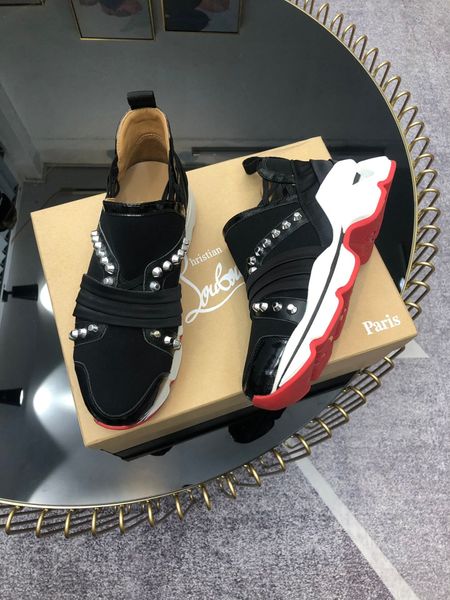 

cl luxury men's casual shoes retro basketball sneakers triple fashion men's brand platform men's shoes studded shoes size: 38, Black