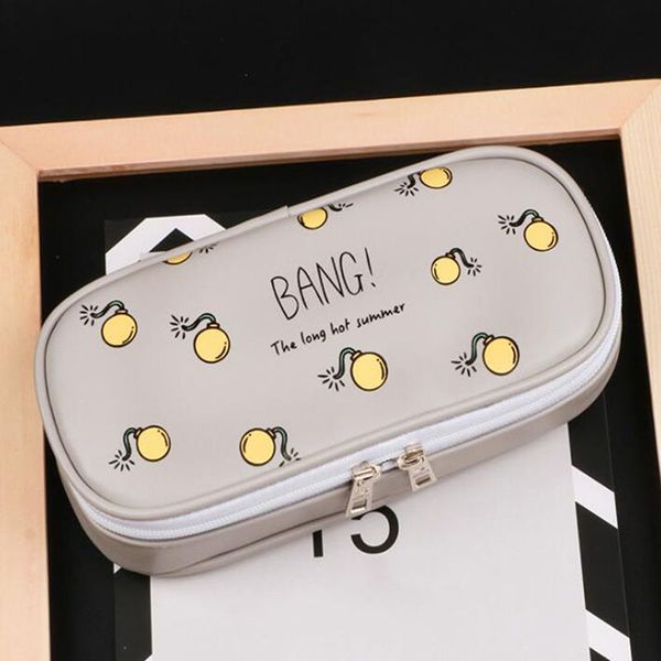 

popular creative cute print women's cosmetic bag candy color pencil bag large capacity multi-function cosmetic case case