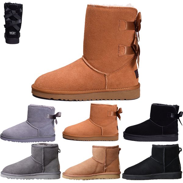 

fashion women australia classic triple black winter boots chestnut black gray pink designer snow ankle knee boot womens winter ankle boots