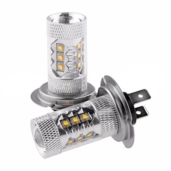 

2pcs car styling led fog light 80w h4 h7 16smd high power front fog lamp highlight