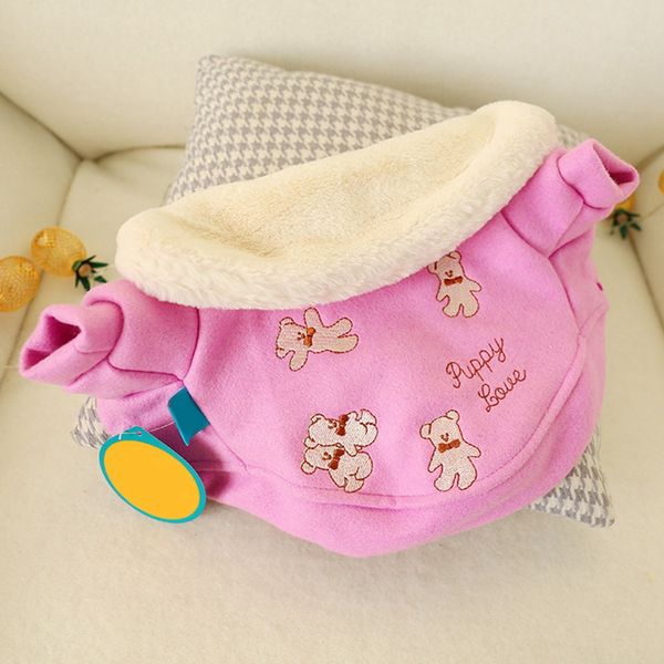

pet autumn winter warm clothes dog thickening lapel coat with white fluffy collar dog clothes for small dogs ubranka dla psa 1