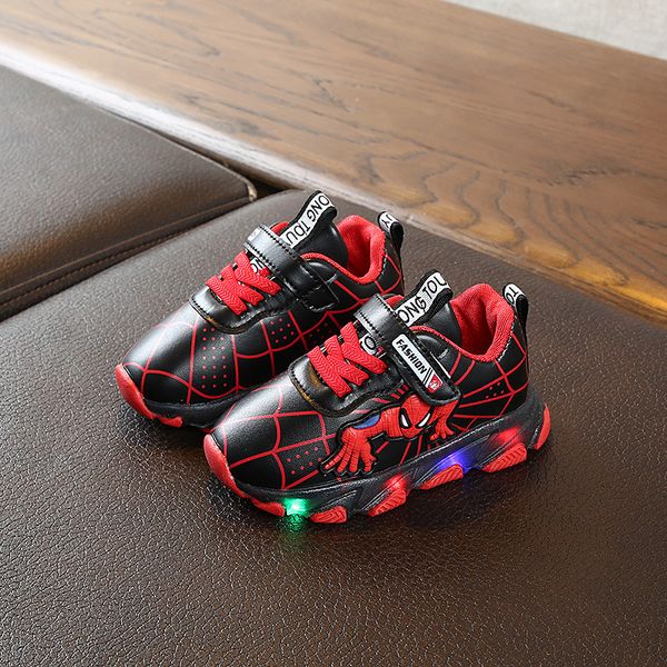 

led shoes kids toddler baby girs led light shoes boys soft luminous outdoor sport luminous sneakers, Black