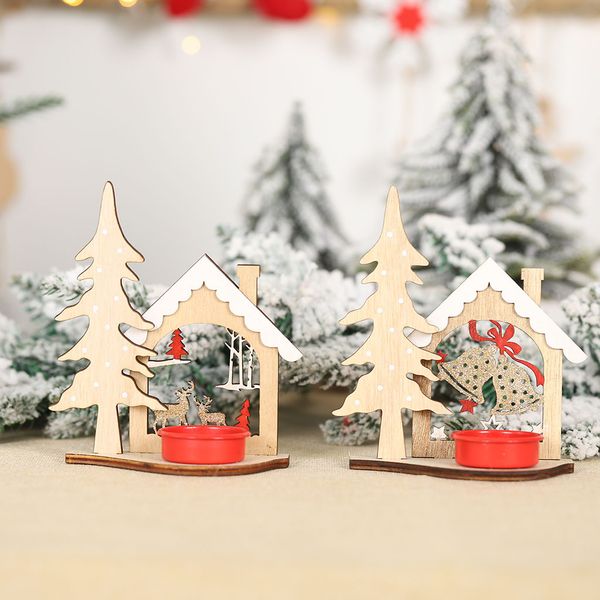 

candle holders creative diy christmas wooden candlestick table table decoration decoration decoracion hogar moderno#30