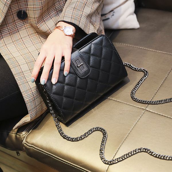 

2020 new small fragrance wind rhombus chain bag women's new tide korean version of the simple wild messenger bag mini