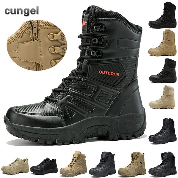 

cungel outdoor men hiking boots desert trekking boots for man hiking shoes male training plus size 47