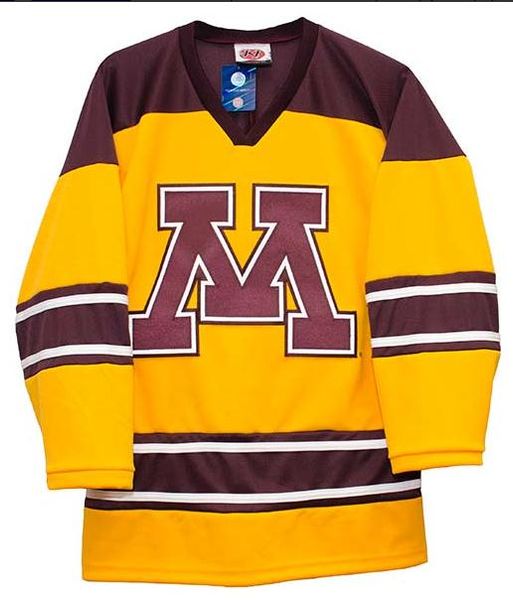 

vintage реальной полной вышивки миннесот gophers главного белое золото третьего road 100% вышивка хоккей джерси или заказ любого имя или ном, Black;red