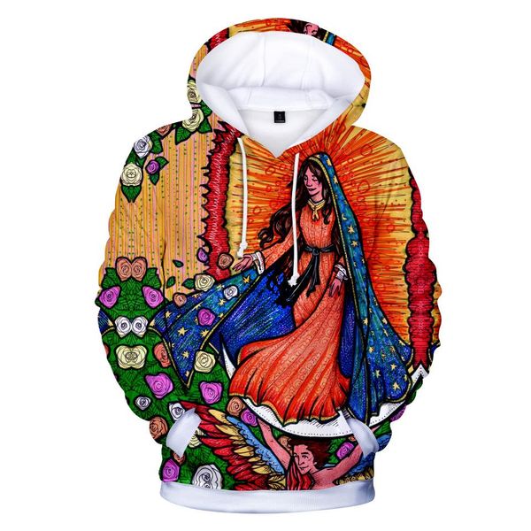 

our lady of guadalupe hoodies men women 3d printed hooded sweatshirts, Black
