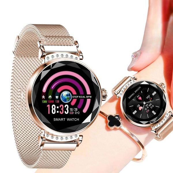 

winsun smart watch women android waterproof blood pressure heart rate waterproof smart bracelet h2 heart rate